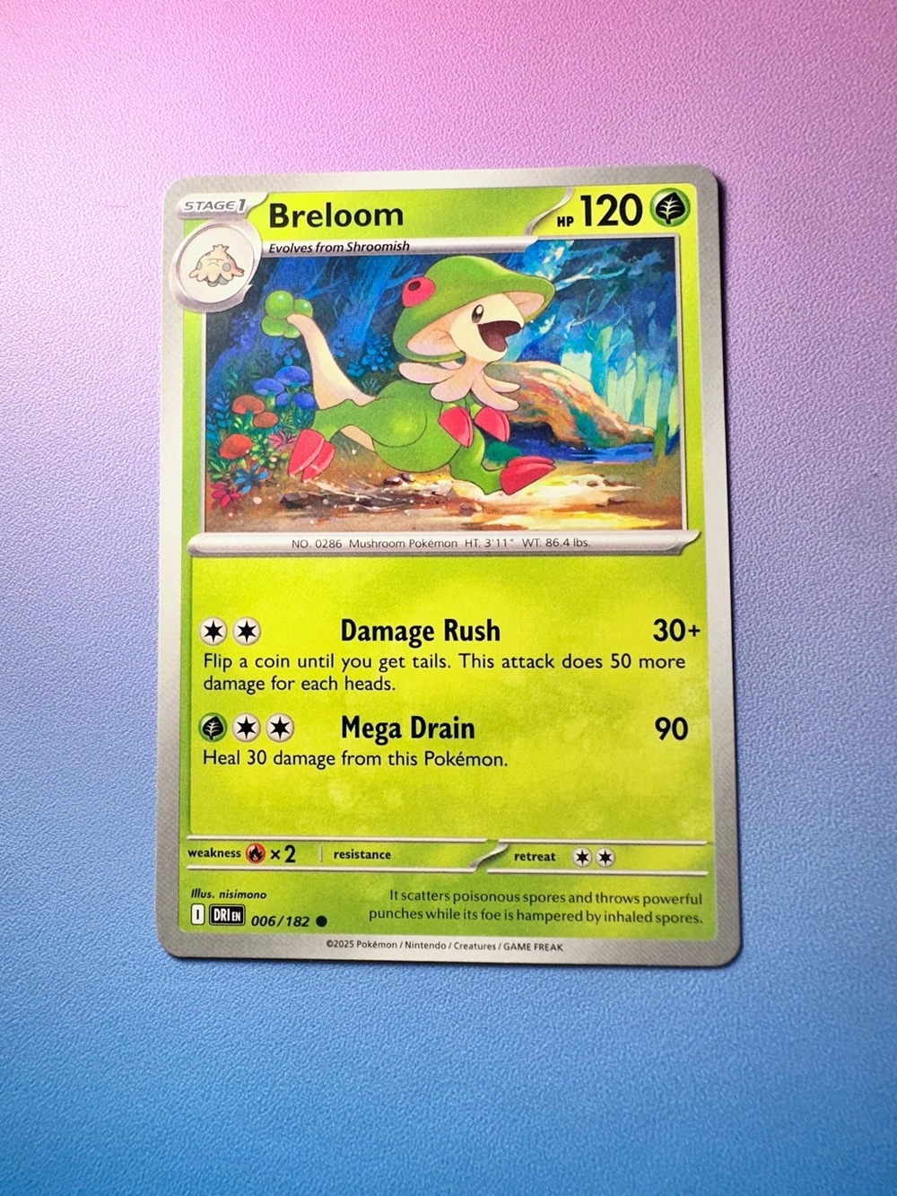 breloom - 006/182 (common) — pokemon: destined rivals